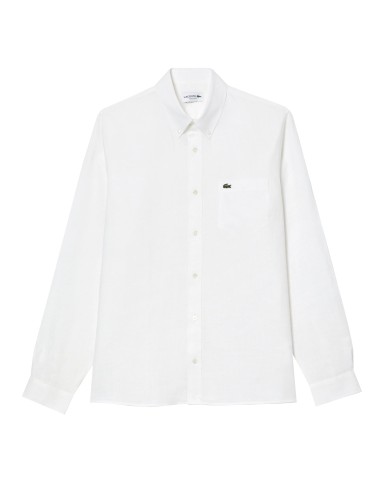 Lacoste Linen Shirt White des créatures d'habitude