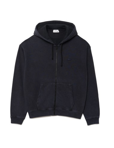 Lacoste Loose Fit Washed Effect Hoodie Black commande en ligne